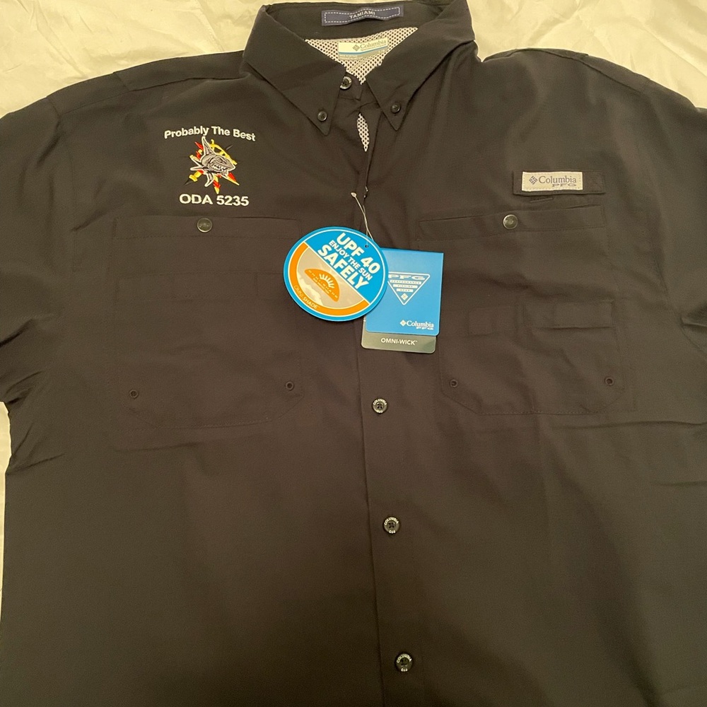 Colombia Mens Fishing Tee Size Large